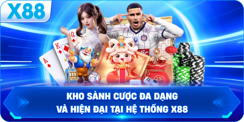 Kho sảnh cược đa dạng và hiện đại tại hệ thống X88